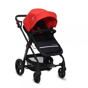 Kolica za bebe "Hammer" 2 u 1 Crvena, set sa autosedištem - Img 2