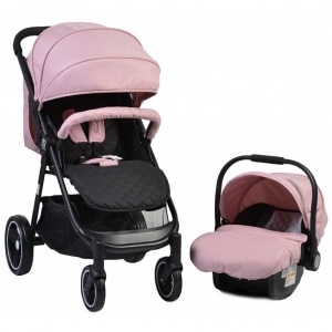 Kolica za bebe "Sindy" 2u1 SET sa autosedištem Pink - Img 3