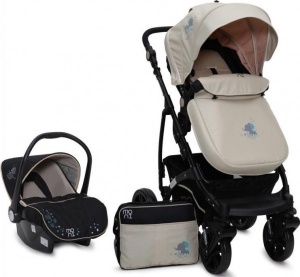 Kolica za bebe "Tala" 2 u 1 Bež, set sa autosedištem