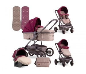 Lorelli Kolica za bebe "S-500 Set" Bež i Crvena Dots