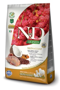 N&D Suva hrana Quinoa Skin&Coat Quail, Coconut-Curcuma 7 kg