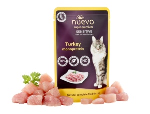 Nuevo SOS Sensitive ćuretina monoprotein Vlažna hrana za mačku 85g