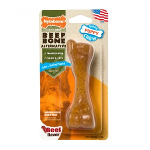 Nylabone Puppy Chew Igračka za žvakanje za štence, ukus govedina S