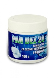 Pan dez 20 - Tablete hlora od 20g za dezinfekciju vode 100g