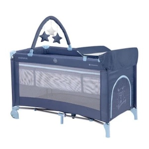 Prenosivi krevetac KikkaBoo So Gifted PLUS 2 nivoa sa pultom Navy (KKB11133)