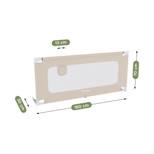 Tulano Cover 46 zaštitna ograda za krevet 160cm, bež - Img 4