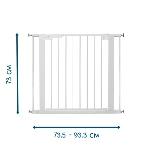 BabyDan Premier sigurnosna ogradica sa 2 produžetka 73.5–93.3 cm – bez bušenja (pressure fit), bela - Img 2