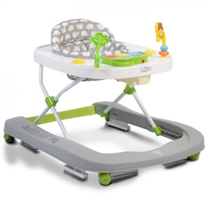Dubak-guralica za bebe "ZOO" 2in1 Siva