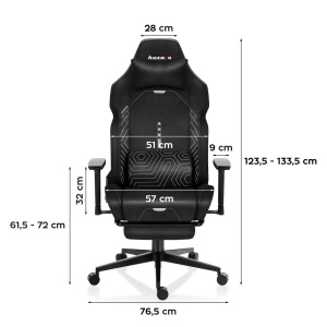 Huzaro Force 8.1 Gejmerska stolica, Crna, Ergonomska - Img 4