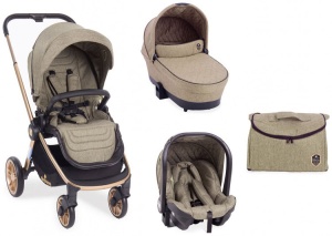 Kikka Boo Kolica za bebe Vicenza 3in1 set sa autosedištem i tvrdom korpom - Bež - Img 3