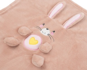 KikkaBoo ćebence za bebe sa 3D vezom 75x100 PINK BUNNY - Img 4