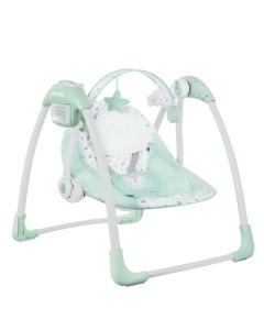 KikkaBoo Ljuljaška za bebe CHILLO JUNGLE KING Mint