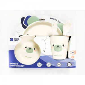 KikkaBoo Set posuđa od bambusa Bear Mint - Img 2