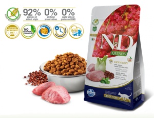 N&D Suva hrana Cat Quinoa Digestion Lamb, Fennel-Mint 300g
