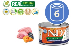 N&D Vlažna hrana Can Dog PM Puppy Mini Lamb&Pumpkin&Blueberry 140g x 6kom pakovanje