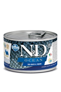 N&D Vlažna hrana konzerva Dog Ocean Mini Sea Bass&Squid 140g - Img 2