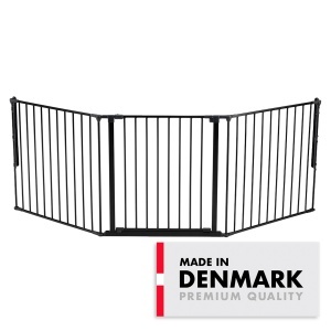 BabyDan Flex L Sigurnosna ograda za decu 90–223 cm – Zidna montaža, Crna