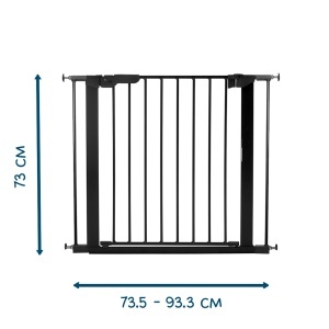 BabyDan Premier sigurnosna ogradica sa 2 produžetka 73.5–93.3 cm – bez bušenja (pressure fit), crna - Img 2