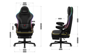 Gejmerska stolica Huzaro Force 4.6 RGB Black Mesh Smart - Img 3