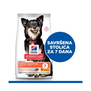 Hrana za Pse Hill's Science Plan PERFECT DIGESTION Small & Mini Adult 1+ sa Piletinom i Smeđim Pirinčem 6 kg - Img 2
