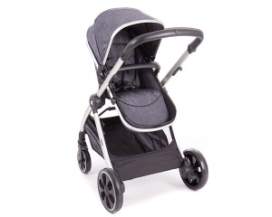 KikkaBoo Kolica za bebe MAUI Siva set 3in1 sa autosedištem i tvrdom korpom