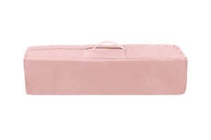 KikkaBoo Prenosivi Krevetac za bebe MILKY WAY Pink - dva nivoa sa spuštajućom stranicom i rancem - Img 4