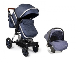 Kolica za bebe "Veyron" 2 u 1 Jeans, set sa autosedištem