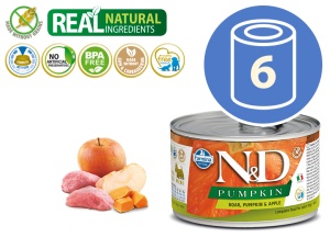 N&D Vlažna hrana Can Dog PM Mini Boar&Pumpkin&Apple 140g x 6 kom pakovanje