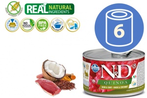 N&D Vlažna hrana Can Dog Quinoa Mini Duck&Coconut 140g x 6kom pakovanje