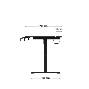 Podesivi Električni Gejmerski sto 140x70cm Huzaro Hero 8.7 RBG Black - Img 3