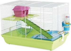 SAVIC Kavez za hrčka Martha Triple 47 x 30 x 21 cm, Belo Zeleni