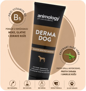 Animology Derma Dog šampon sa Pro-vitaminom B5 i aloe verom za osetljivu kožu pasa