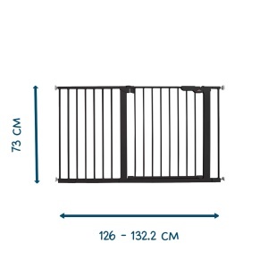 BabyDan Premier sigurnosna ogradica Extra Wide 126–132 cm crna, Safety gate bez bušenja - Img 3