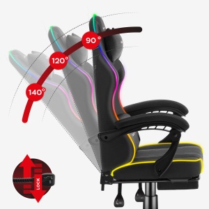 Gejmerska stolica Huzaro Force 3.7 RGB Black - Img 4