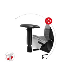 Gejmerska stolica Huzaro Force 6.2 White Mesh - Img 3