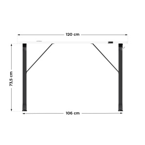 Gejmerski sto 120x48cm Huzaro Hero 1.5 White - Img 3