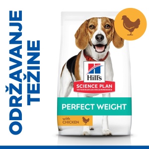 Hrana za Pse Hill's Science Plan Perfect Weight Medium Adult s Piletinom 12 kg