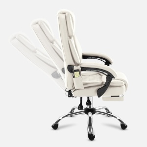 Kancelarijska stolica sa masažerima Mark Adler Boss 6.0 Beige