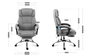 Kancelarijska stolica sa masažerima Mark Adler Boss 6.0 Grey - Img 3