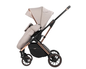 Kikka Boo Kolica za bebe Angele set 3in1 sa autosedištem i tvrdom korpom - Bež - Img 4