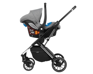 Kikka Boo Kolica za bebe Angele set 3in1 sa autosedištem i tvrdom korpom - Siva - Img 3