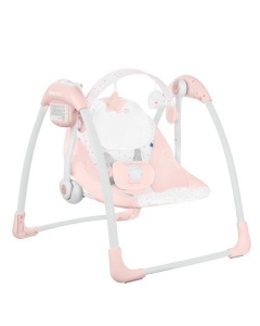 KikkaBoo Ljuljaška za bebe CHILLO HIPPO DREAMS Pink
