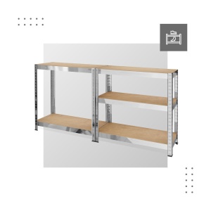 Metalna polica 5x150kg Gregman Tower 10 - Img 3