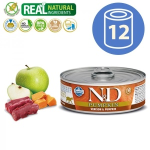 N&D Vlažna hrana Can Cat PM Venison&Pumpkin 80g x 12kom pakovanje