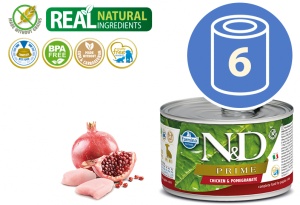 N&D Vlažna hrana Can Dog Prime Puppy Mini Chicken&Pomegranate 140g x 6kom pakovanje