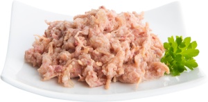 Nuevo EXOTIC Vlažna hrana pileći fileti sa mesom noja, peršunom i uljem žutog noćurka 85g