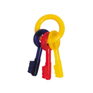 Nylabone Puppy Chew Igračka za žvakanje za štence u obliku ključa, ukus slanina Xs - Img 2