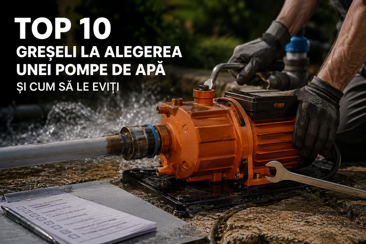 Top 10 greșeli la alegerea unei pompe de apă și cum să le eviți