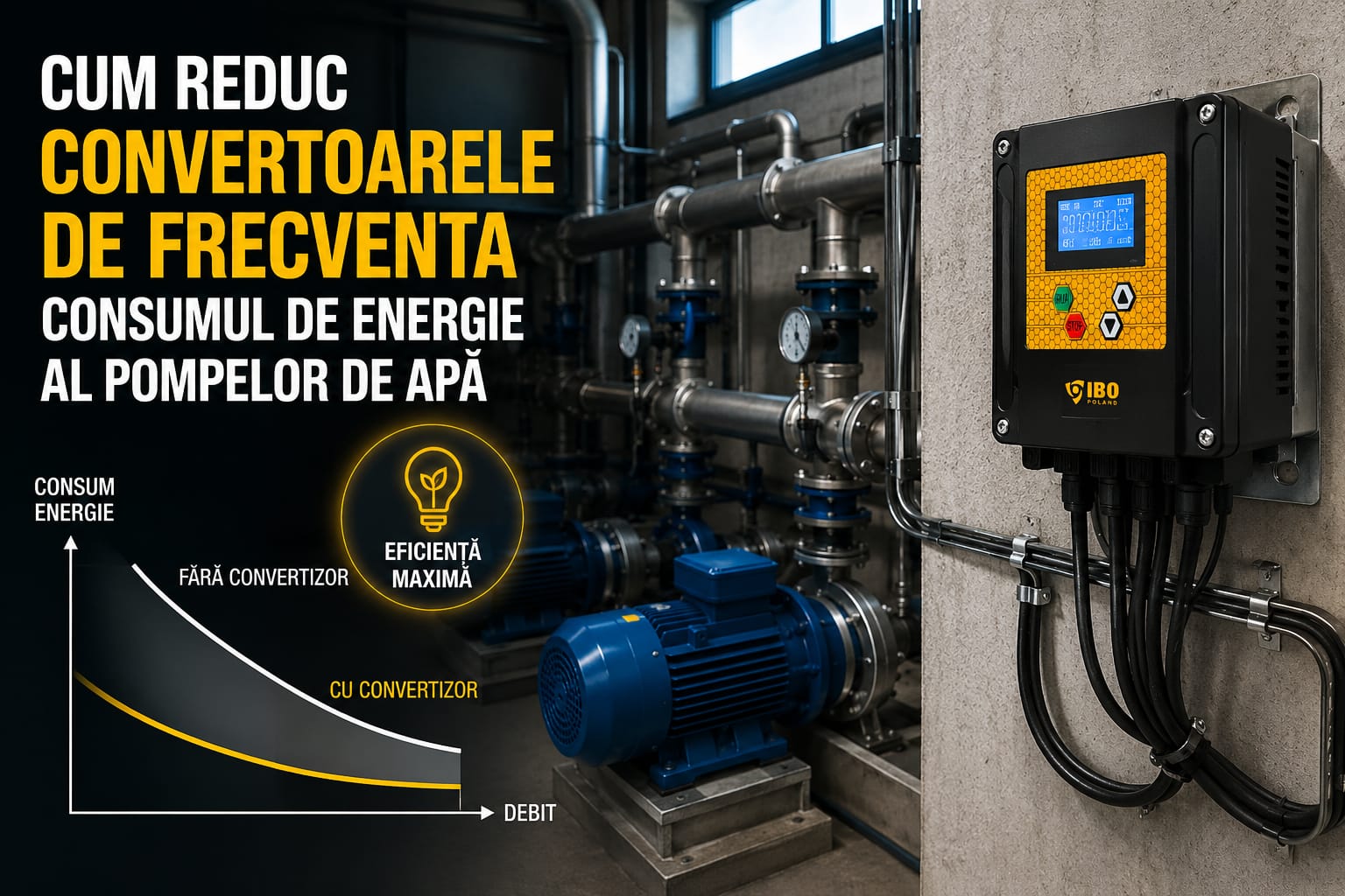Cum reduc convertizoarele de frecvență consumul de energie al pompelor de apă
