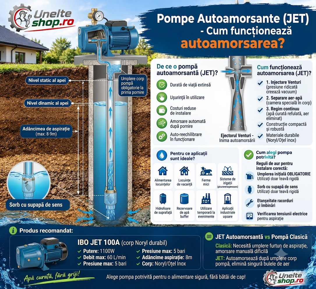 Ce este autoamorsarea la pompele de apă și cum funcționează?